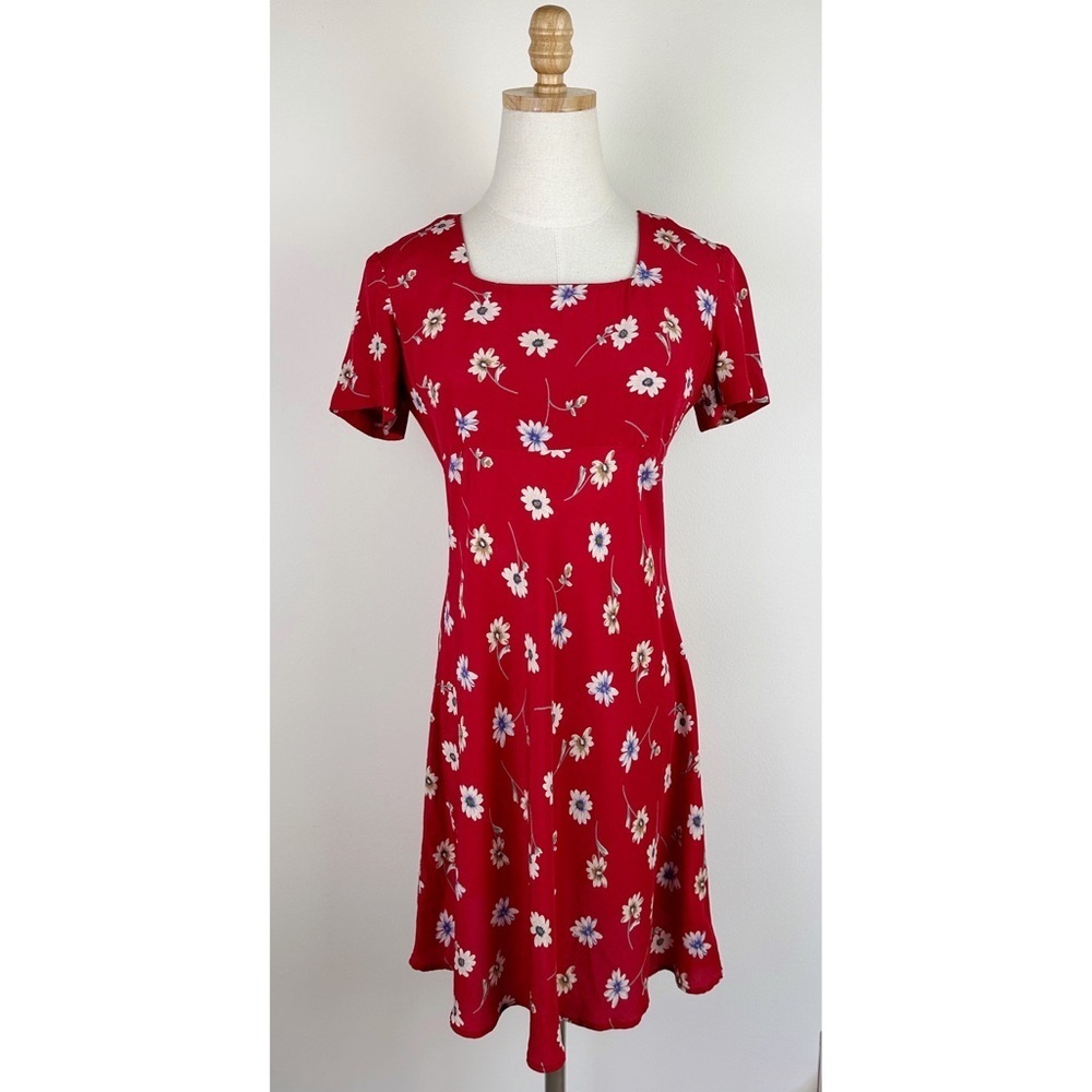 Donna Ricco Vintage Red Floral Dress